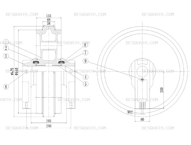 IDLER KOBELCO SK140-8