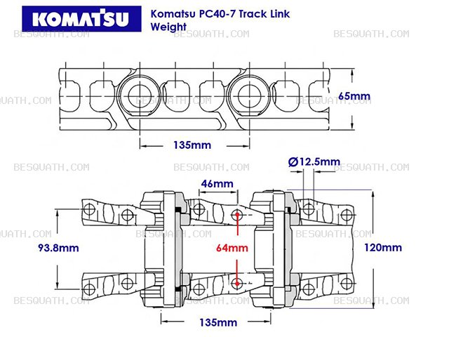 TRACK LINK KOMATSU PC40