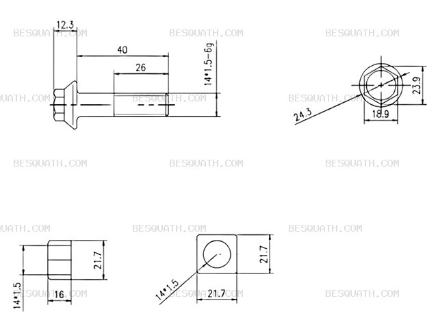 BOLT AND NUT CATERPILLAR CAT308