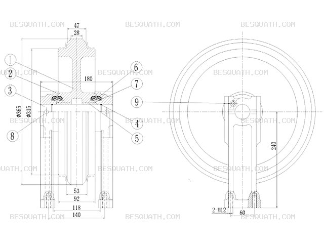 IDLER XCMG XE55