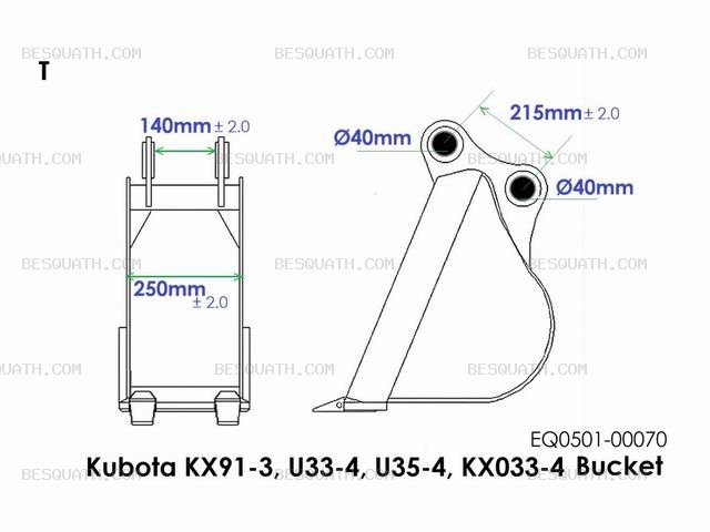 BUCKET KUBOTA KX91-3