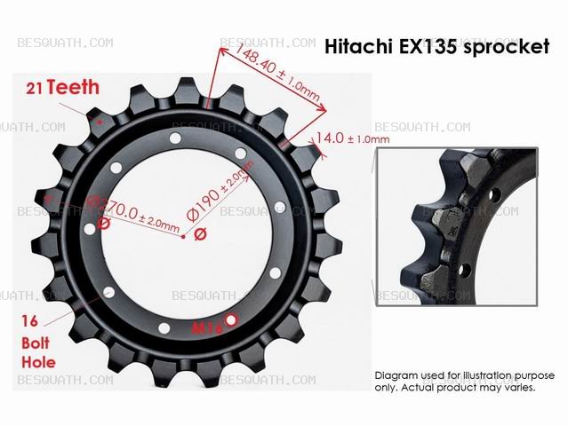 SPROCKET HITACHI EX135