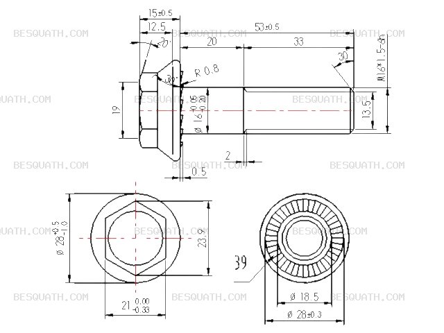 BOLT AND NUT CATERPILLAR CAT311