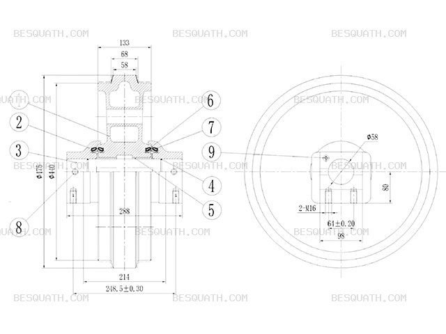 IDLER XCMG XE135