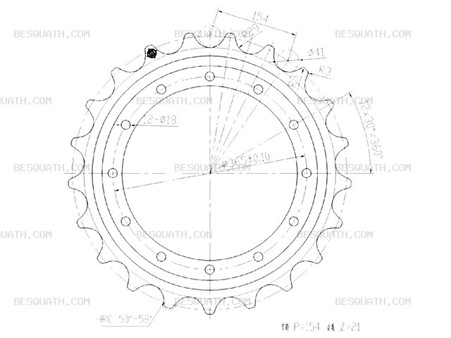 SPROCKET HITACHI ZX70