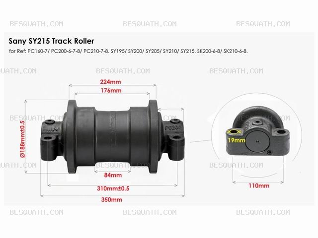 TRACK ROLLER SANY SY215