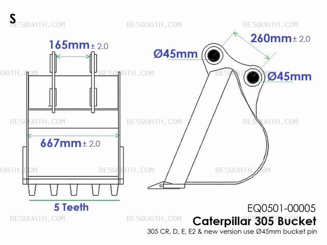 BUCKET CATERPILLAR CAT305
