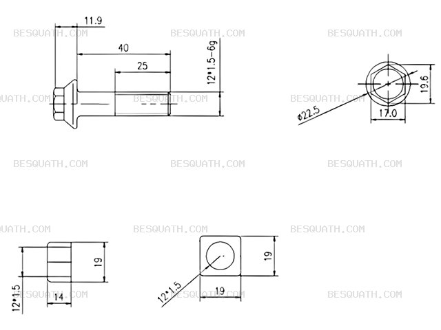 BOLT AND NUT CATERPILLAR CAT306