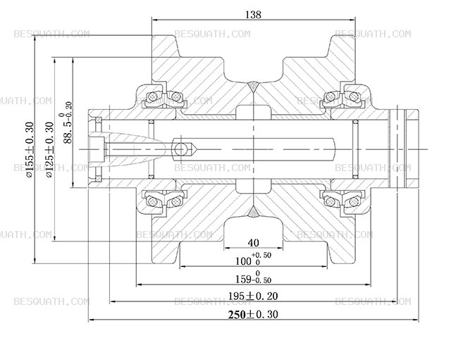 TRACK ROLLER KOMATSU D20