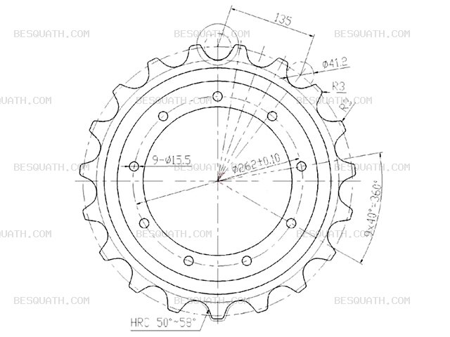 SPROCKET HITACHI EX40