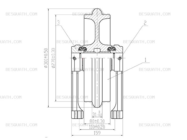 IDLER HITACHI ZX30U-5A
