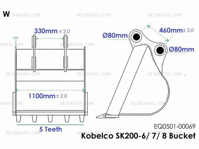 BUCKET KOBELCO SK200