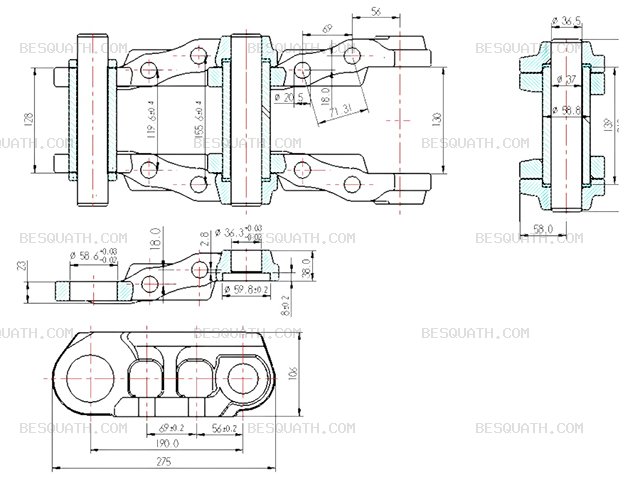 TRACK LINK KOBELCO SK200