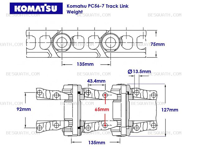TRACK LINK KOMATSU PC56-7