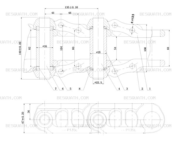 TRACK LINK SANY SY55