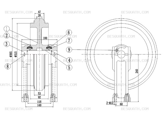 IDLER HITACHI EX40