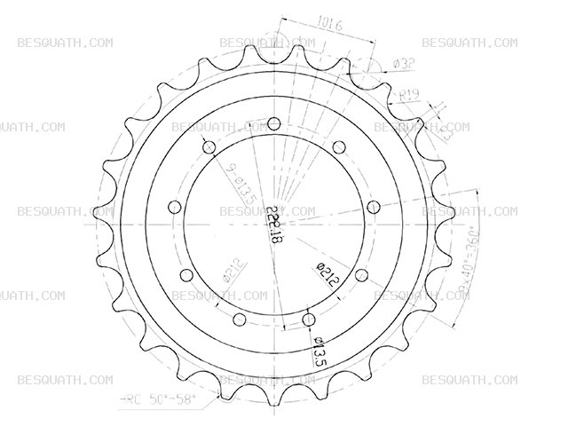 SPROCKET KOMATSU PC35MR-1