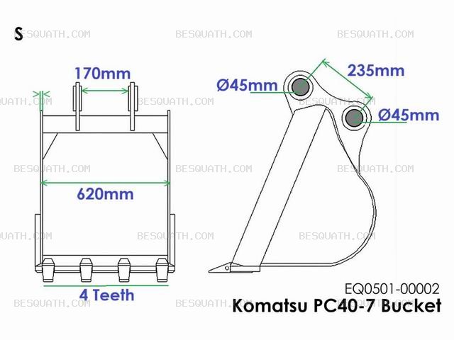 BUCKET KOMATSU PC40