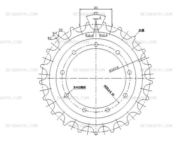 SPROCKET KOMATSU PC30MR-3