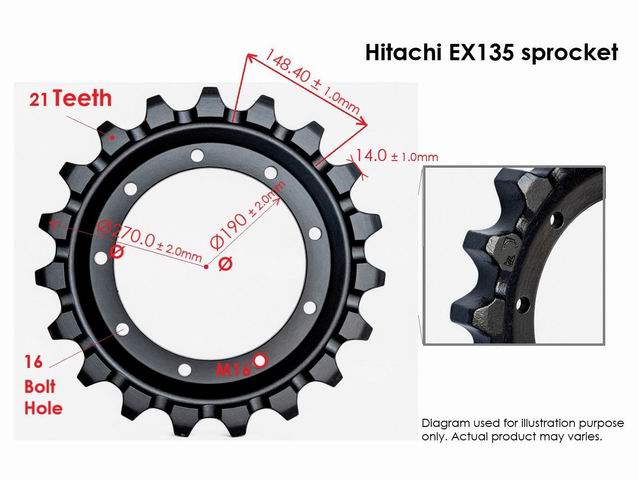 SPROCKET HITACHI EX135