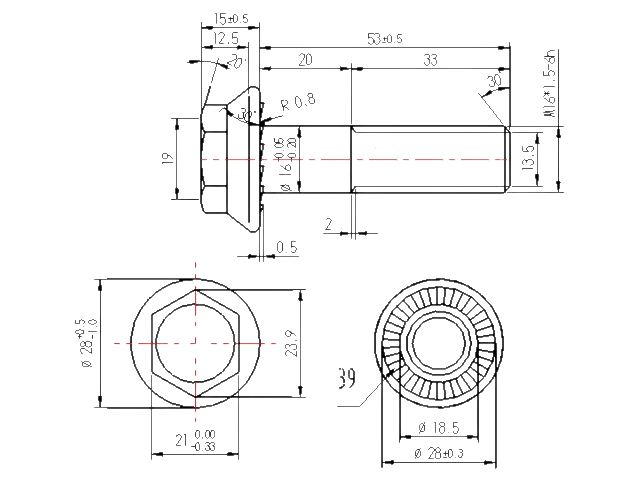 BOLT AND NUT CATERPILLAR CAT311
