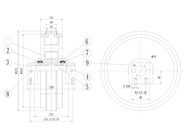 IDLER XCMG XE135