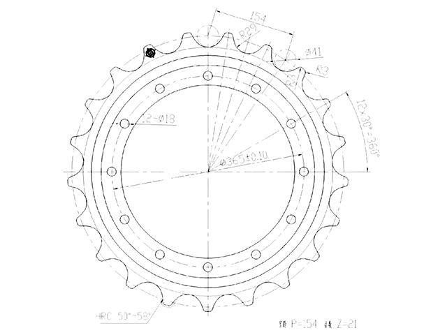 SPROCKET HITACHI ZX70