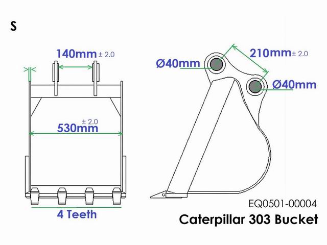 BUCKET CATERPILLAR CAT303
