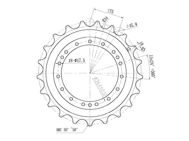 SPROCKET SANY SY135