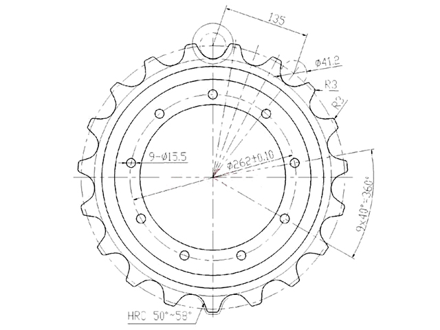 SPROCKET HITACHI EX40