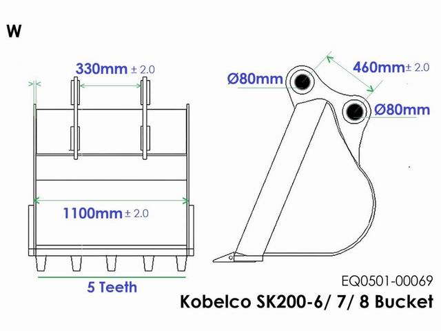 BUCKET KOBELCO SK200