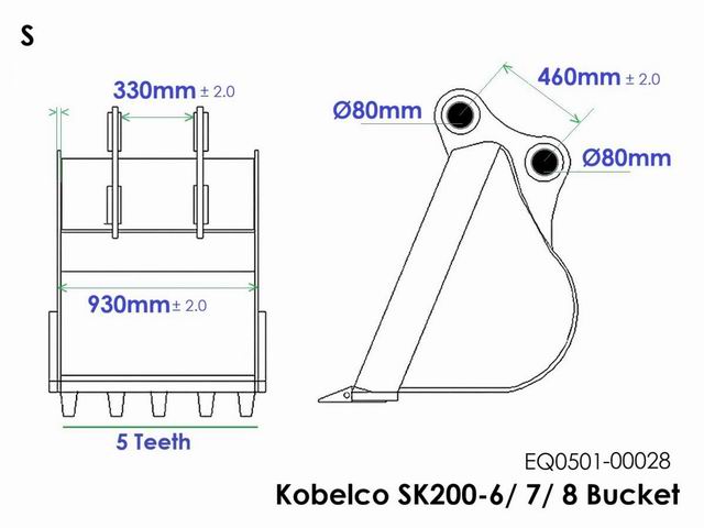 BUCKET KOBELCO SK200