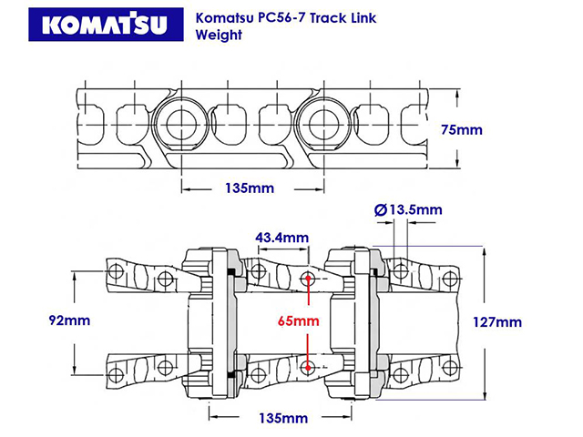 TRACK LINK KOMATSU PC56-7