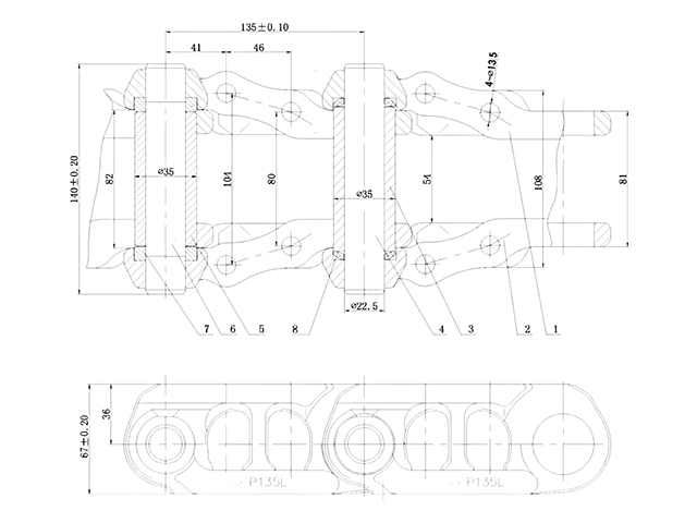 TRACK LINK SANY SY55